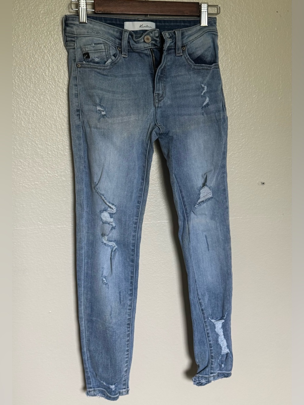 KanCan Light Blue Distressed Skinny Jeans Size 3/25